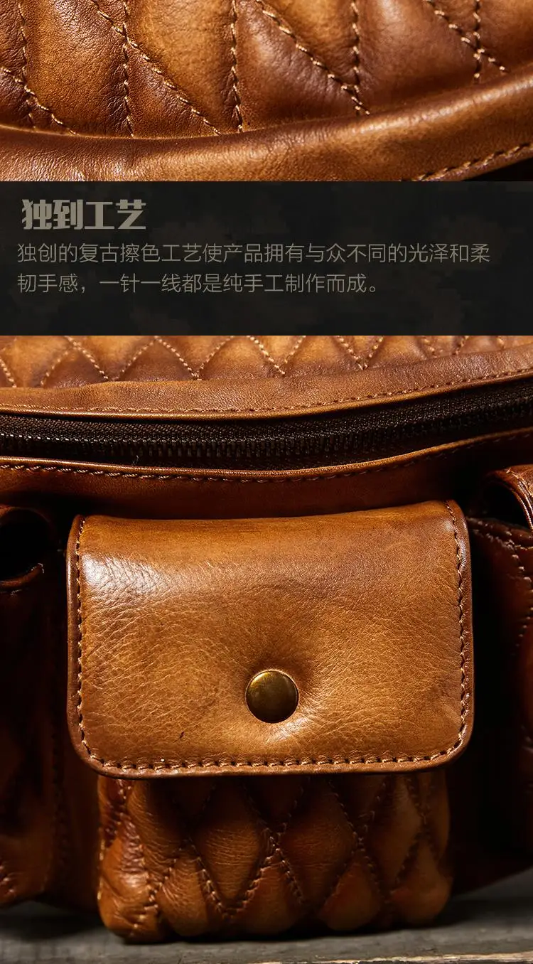 Genuine Leather Waist Packs Fanny Pack Belt Bag Phone Pouch Bags Travel Waist Pack Male heuptas Waist Bag Leather Pouch