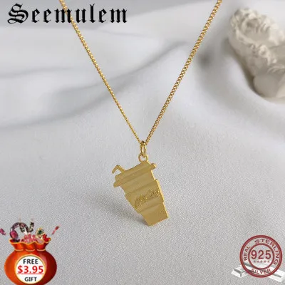 Seemulem Повседневная Милая банка колы 2019 женское ожерелье 925 серебряные ювелирные