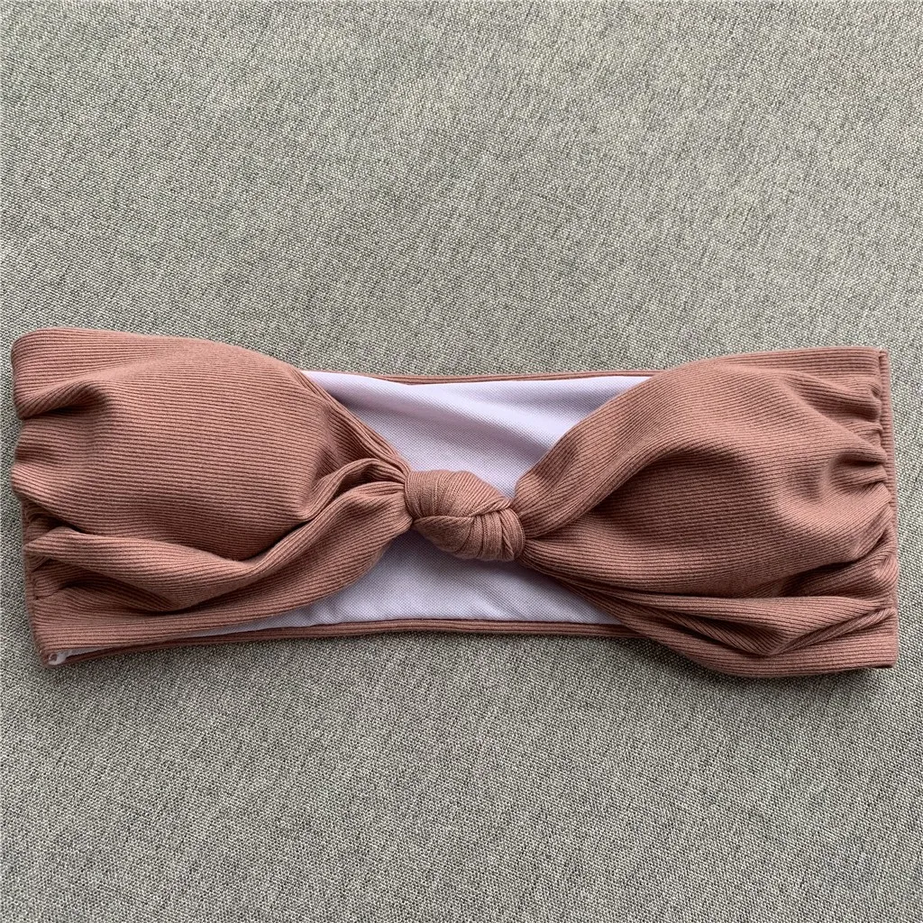 SAGACE комплект из двух предметов розовый купальник с бантом лаконичные купальники