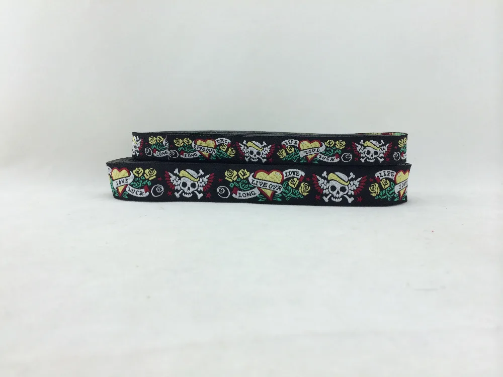 Полиэфирная плетеная жаккардовая лента для собачьего ошейника 5/8 &quot+ 7/8&quot 16 мм + 22