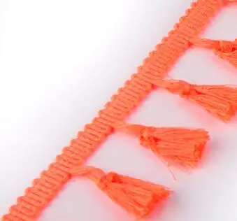 orange Радужные кисточки с кружевной лентой падения края кружевные планки DIY Свадебная вечеринка ремесел ручной работы; Прошитые мужские Шторы одежда аксессуар на 2 размера больше - Цвет: orange