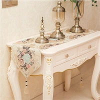 european damask embroidery luxury dining table runner mats desk flag tv cabinet tablecloth christmas wedding decoration placemat