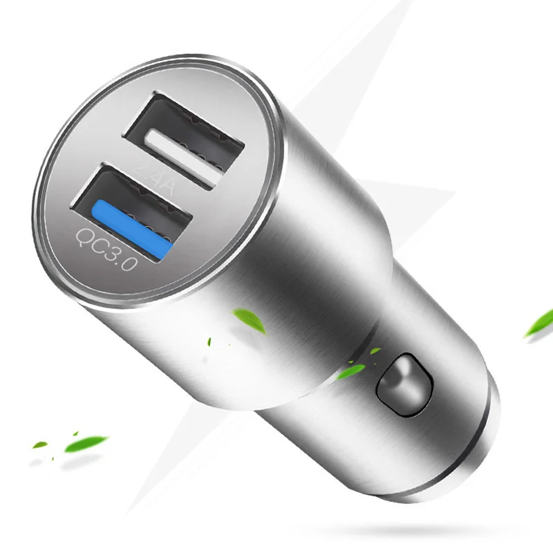 Автомобильное зарядное устройство DCAE Quick Charge 3 0 2 порта QC3.0 Usb для iPhone XS Max XR X 8 7 6s 6