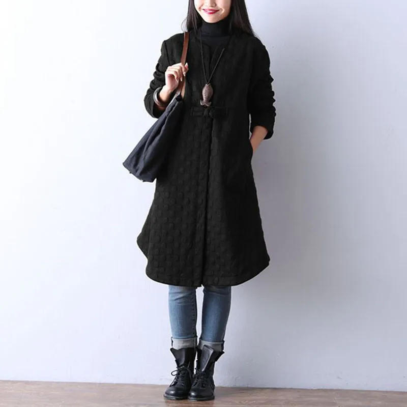 Длинный рукав свободный хлопковый ветровка 1 шт. Женское пальто Дамская верхняя