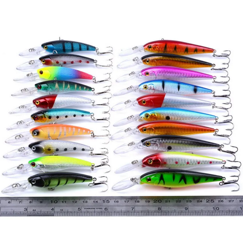 20 шт. набор наживки для смешанной рыбалки воблер Crankbait Swimbait Minnow жесткие приманки