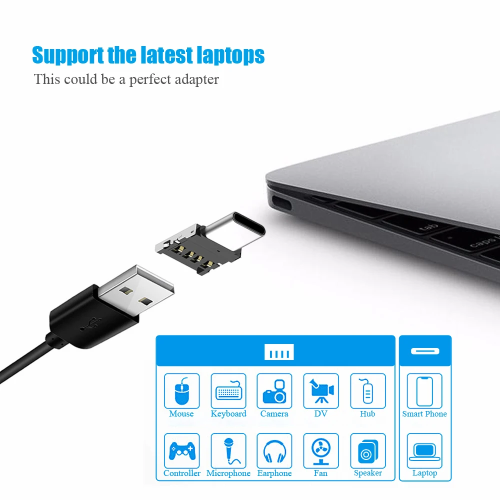 Тип C адаптер для Micro USB разъем USB 5Pin OTG адаптер Разъем для Android планшет usb Тип C кабель флэш-диск 10 шт./партия