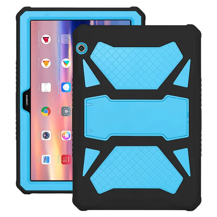 black-blue Сверхпрочный защитный чехол для huawei MediaPad T5 10 шт. и силиконовый чехол для MediaPad T5 10 AGS2-W09/L09/L03/W19 10,1 дюймов - Цвет: black-blue