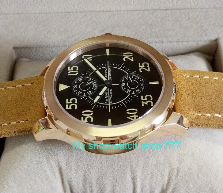 Мужские часы Sapphire ST2542 автоматические механические с черным циферблатом 45 мм 408 |