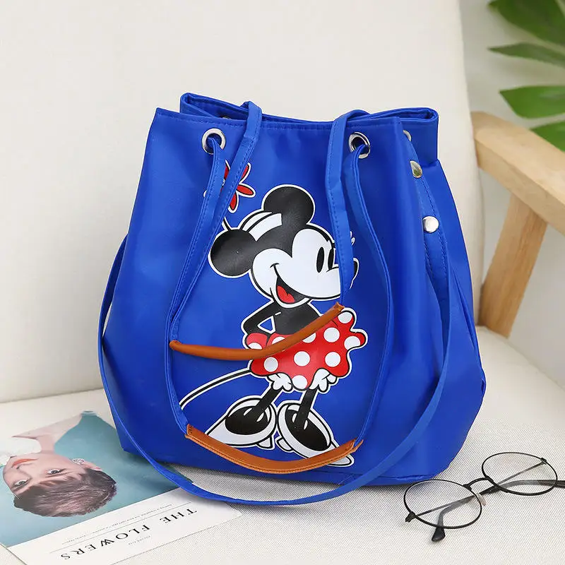 Disney женская сумка на плечо, модная оксфордская сумка, Микки Маус, дамская сумка, большая емкость, Минни, Повседневная сумка на плечо, для покупок - Цвет: 1