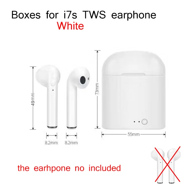 Белый Bluetooth гарнитура i7s tws i9 Hands free стерео наушники с микрофоном двойной наушник для iphone 8 samsung xiaomi - Цвет: Белый