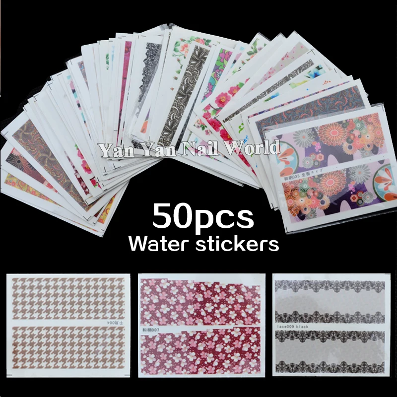 50 листов/упаковка водные переводные наклейки для дизайна ногтей|stickers coffee|sticker