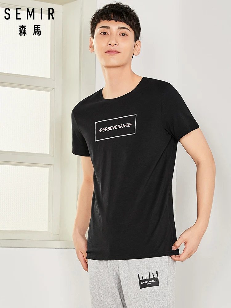 SEMIR футболка милые футболки homme для мужчин 100% хлопок крутая милый kawaii летний