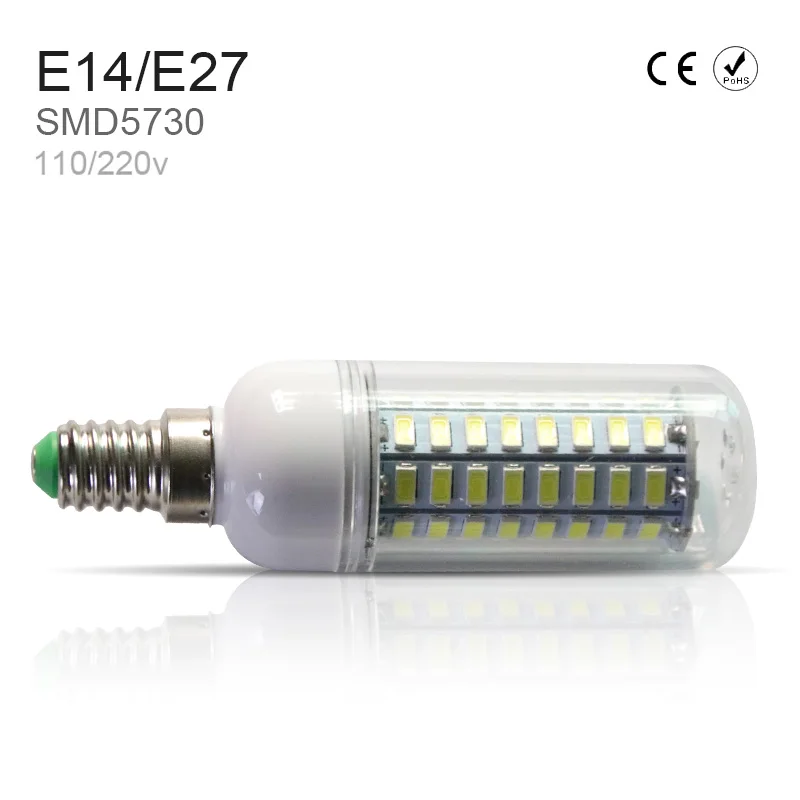 SMD5730 E14 светодиодный индикатор 24 36 48 56 69 72 s E27 220 В Кукуруза лампа люстра для дома