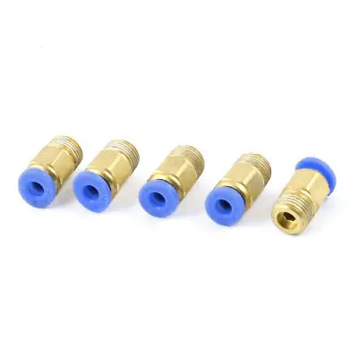 

5 Pcs Straight Connector Tube OD 4mm 1/8PT Thread Quick Release Push In Fitting
