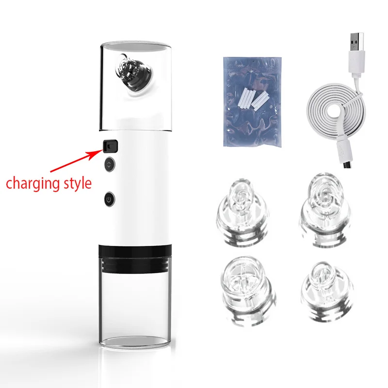 charging style Электрический Очиститель пор на лице дома маленький пузырь акне рога кожного сала угрей удаления вакуумной всасывания пор глубокой очистки красоты лица - Цвет: charging style