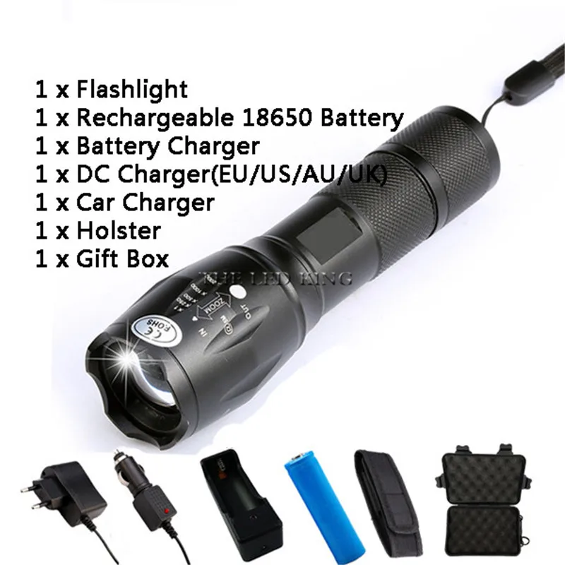 Package G Дропшиппинг светодиодный T6 L2 V6 12000 люмен ручной тактический фонарь 18650 фонарь Магнитный 5 режимов водостойкий для экстренных ситуаций - Испускаемый цвет: Package G