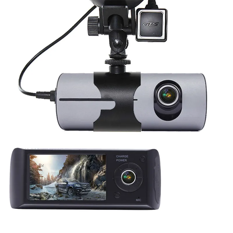 Камера Автомобильный видеорегистратор R300 с GPS и 3D g-сенсором LCD X3000 Cam видеокамера