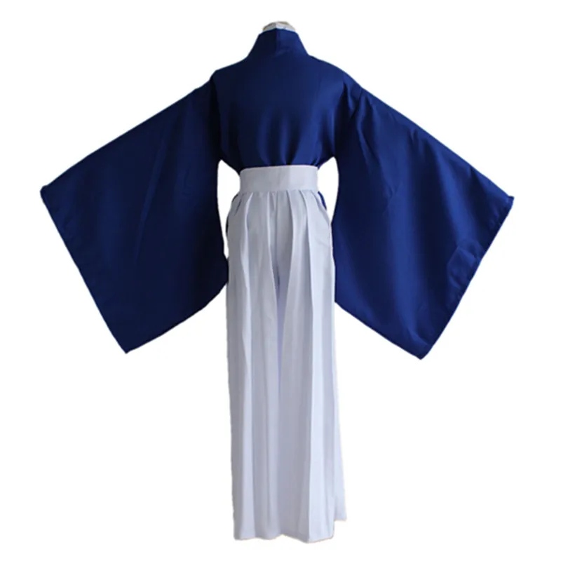 Rurouni Kenshin Himura красный синий Кимоно костюмы Косплей Полный комплект Kendo Униформа