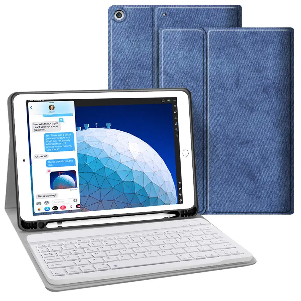 Для нового iPad Air 3 10,5 чехол Bluetooth клавиатура W Карандаш держатель Стенд мягкий чехол для iPad Air 3 10,5 Pro 10,5 чехол клавиатура