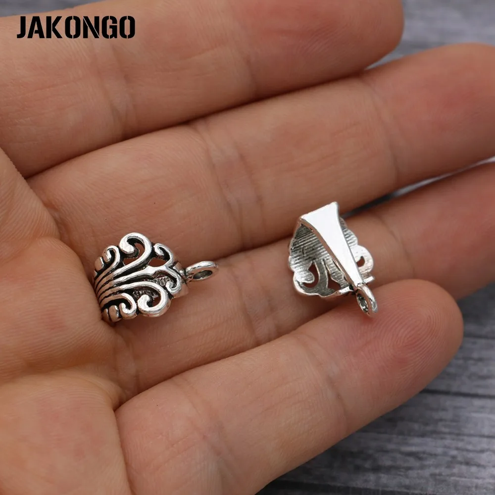 20 шт. посеребренные бусины JAKONGO для изготовления ювелирных изделий браслетов и