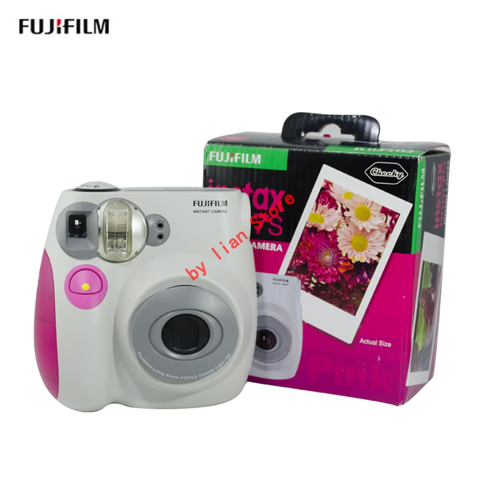 Оригинальная мини камера fujifilm 7S мгновенная + 40 листов пленки фотокамера синяя и