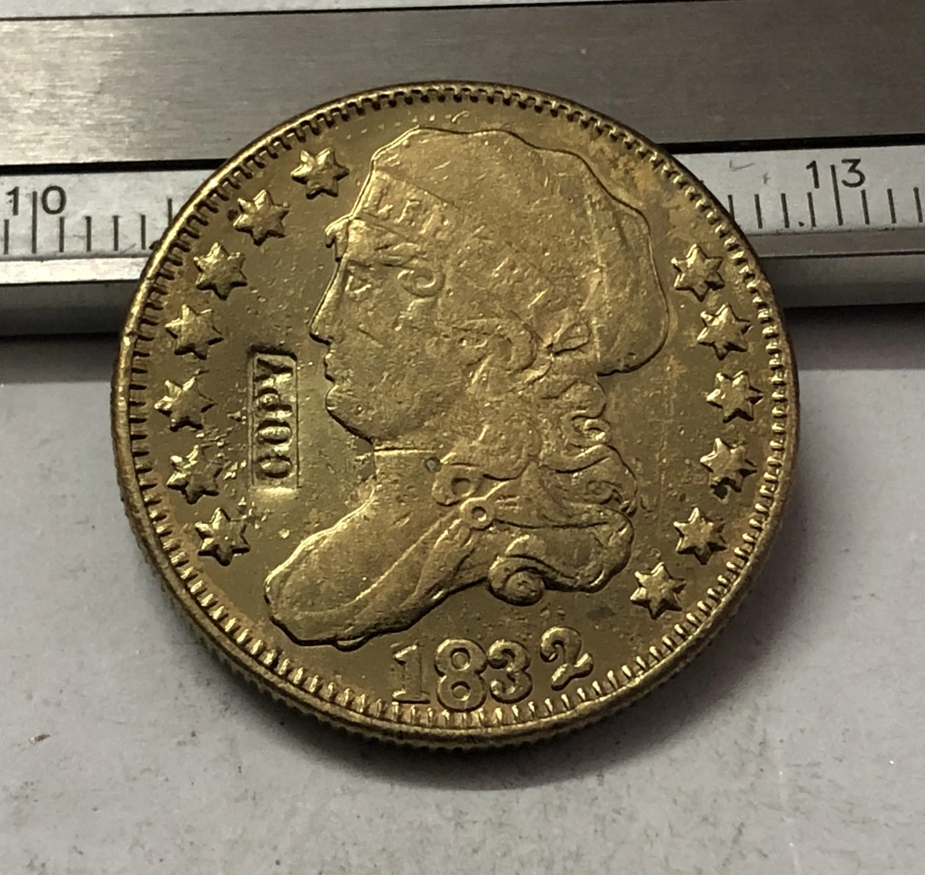 1832 закрытый бюст в США $5 позолоченный доллар точная копия|Безвалютные монеты| |