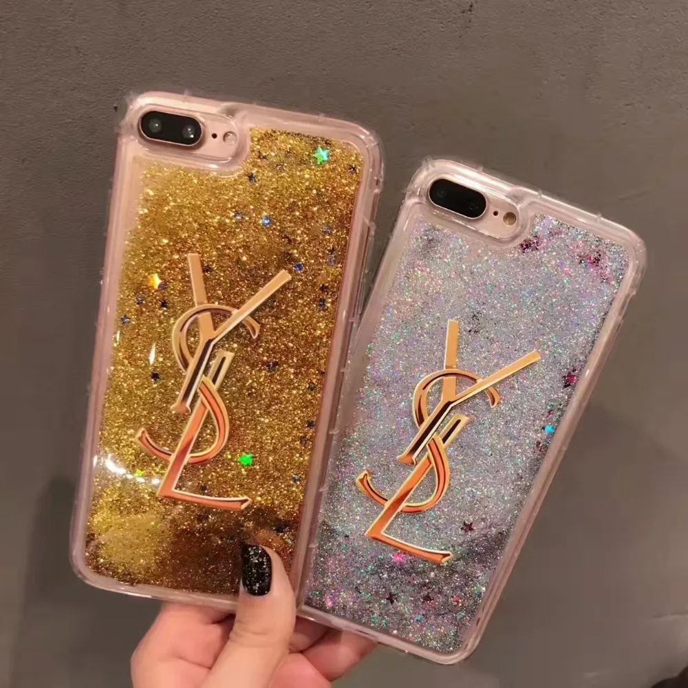 Ysl Стиль Стильный Зыбучие Пески Флэш Порошок Case Для Iphone6 6s Плюс Iphone7/7 плюс Шинг