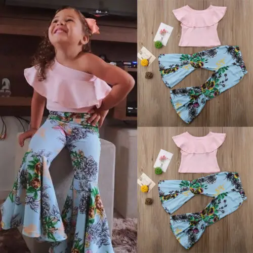 2 шт. для малышей Детские маленьких девочек розовый рубашка без рукавов Топ +