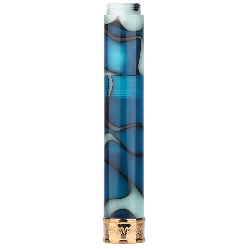 77gm - storm Moonman Penbbs 471 Мини Короткая перьевая ручка полимерная пленка с золотым кольцом перо 0,4-0,6 мм короткий карман для письма - Цвет: 77gm - storm