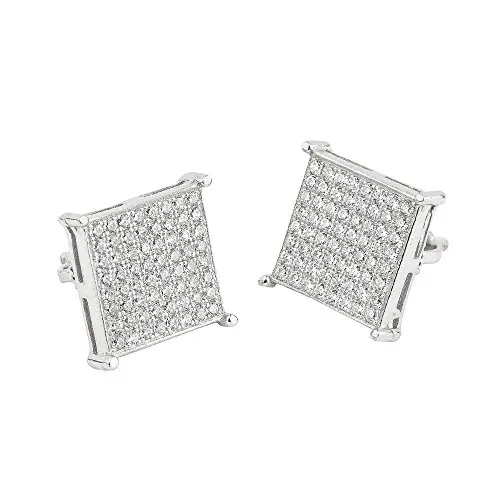 Квадратные микро проложить cz iced out отвертки хип хоп bling женские и мужские