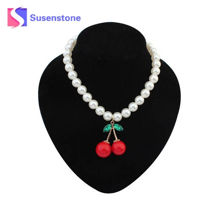 Весеннее женское ожерелье susenstone в виде вишни аксессуары для короткой цепочки