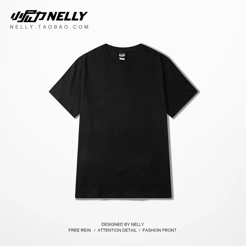 Nelly 2019 Лето Простой хип-хоп сплошной цвет футболка с короткими рукавами Дикий