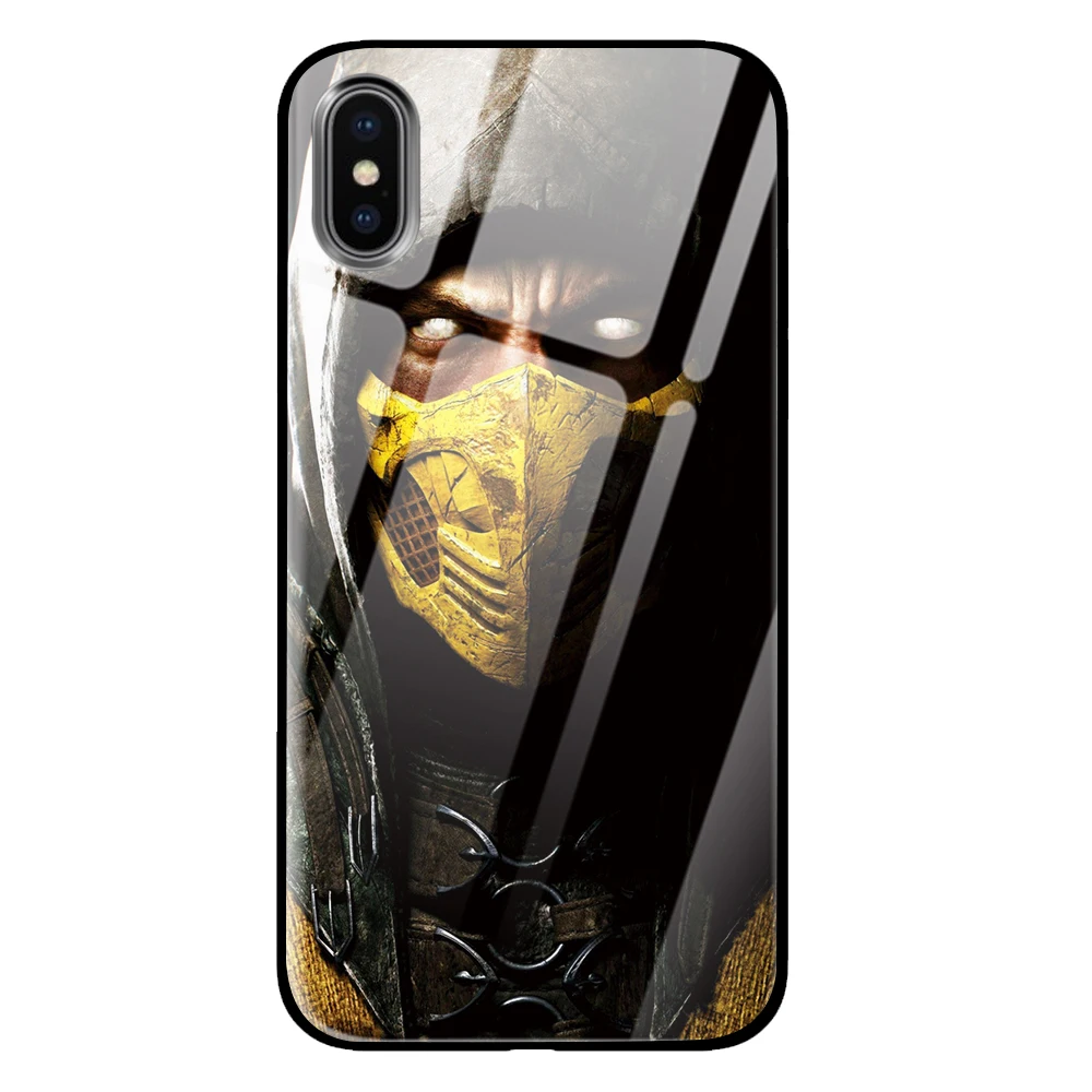 1 Mortal kombat закаленное стекло телефонные чехлы крышка для Apple iPhone 5 5S SE 6 6s 7 8 Plus X XS Max XR - Цвет: 1