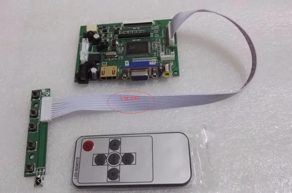 Модуль платы тестирования TTL LVDS + управление VGA 2AV 50PIN для AT080TN64 Бесплатная доставка