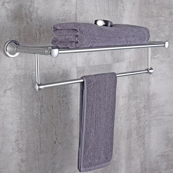 bath towel rack Хромированные медные аксессуары для ванной комнаты, вешалки для полотенец, вешалка для полотенец, мыльница, держатель для салфеток, держатель для полотенец, набор аксессуаров - Цвет: bath towel rack