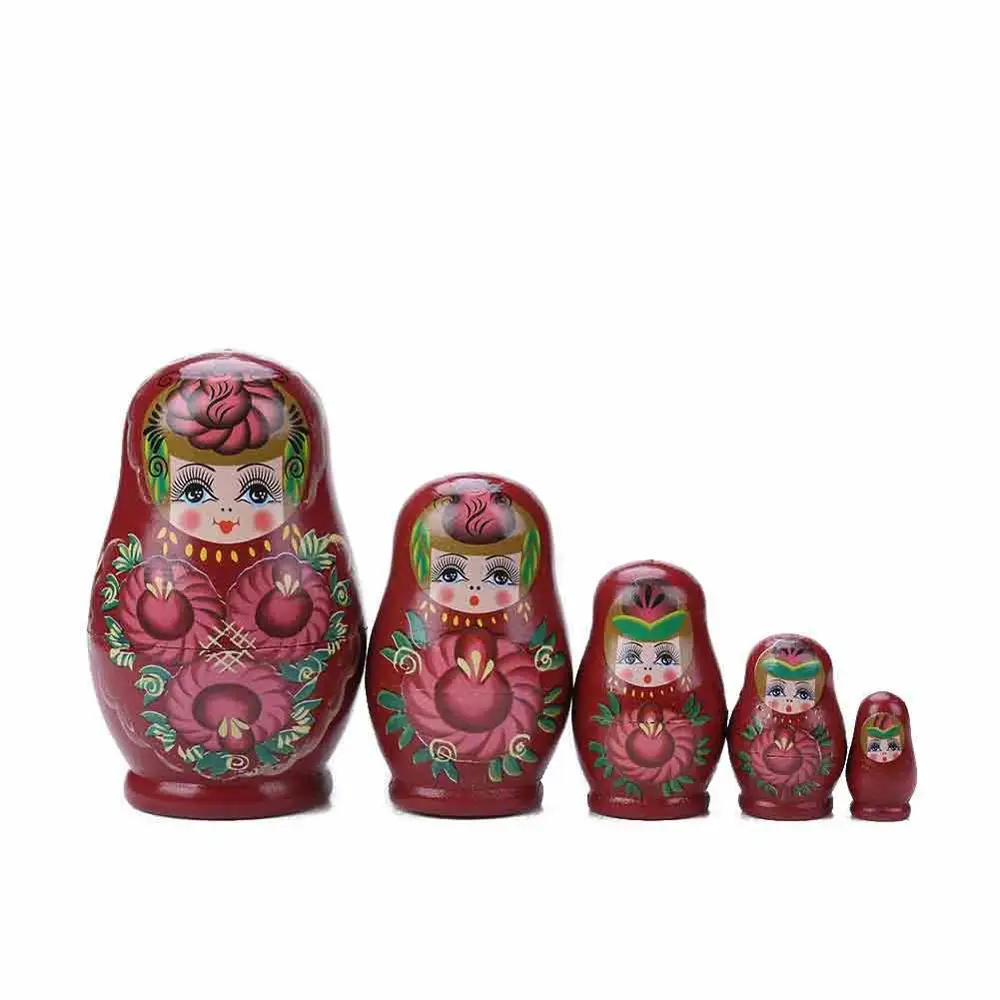 27 Рождественский подарок медведь ухо русская матрешка куклы деревянные матрешки русские куклы набор детские игрушки из липы украшения дома подарки - Цвет: 27