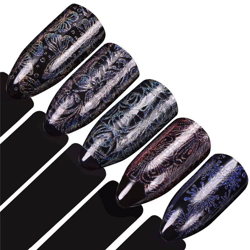 BeautyBigBang 9 мл голографический лак для стемпинга ногтей, лак для печати, лак для нейл-арта, стойкий лазерный лак для ногтей, Перманентный