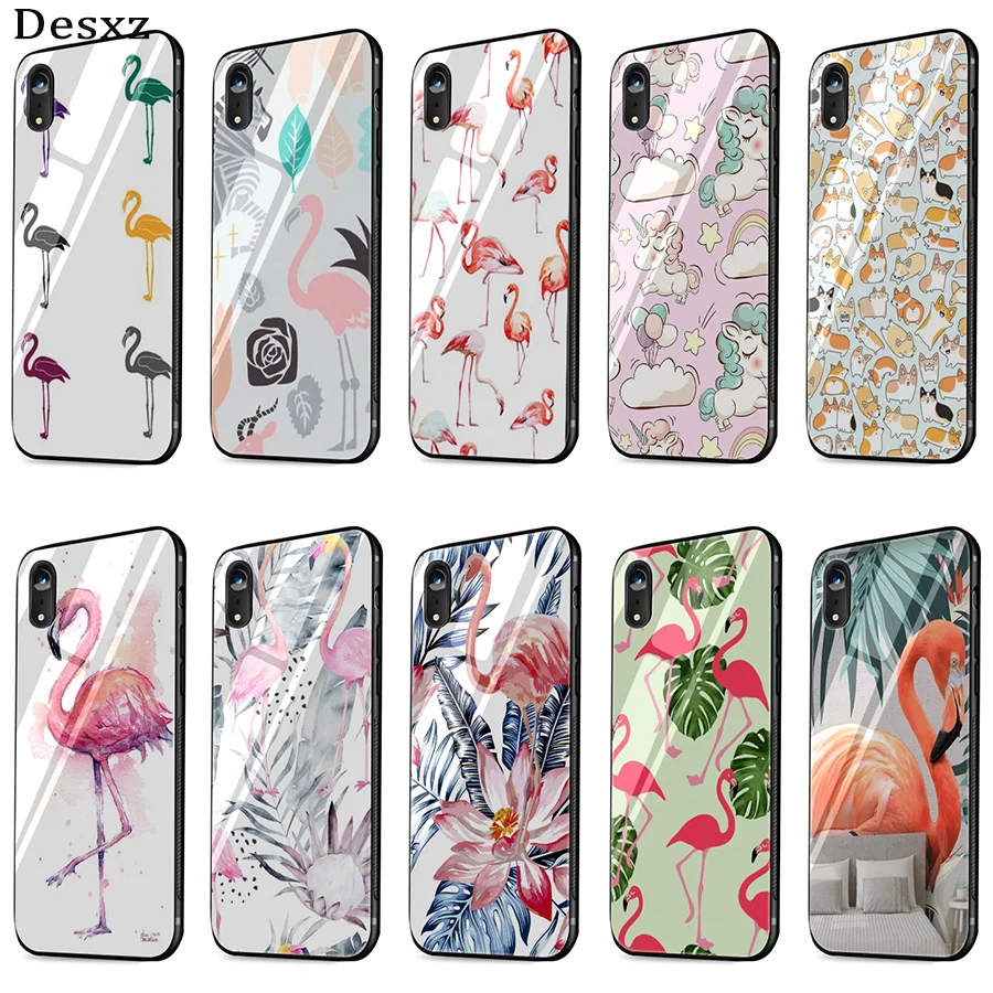 Стеклянный чехол из ТПУ с очаровательным животным для iPhone 5 5S SE 6 6s 7 8 Plus X XR XS Max |