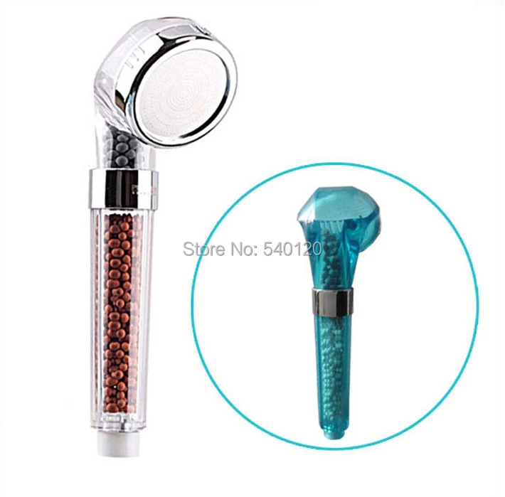 

Free Shipping Tourmaline SPA Anion Handheld bathroom pressurize shower head water saving