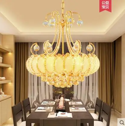 

European and American crystal chandeliers restaurant atmosphere LED kitchen dining room bedroom aisle lamp