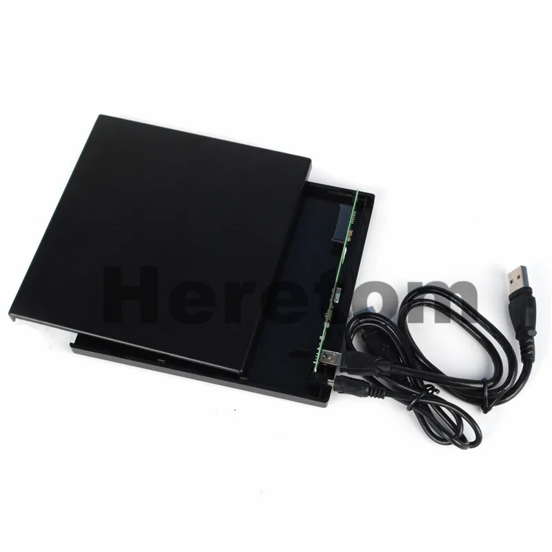 Heretom ABS USB 2 0 SATA на мм 12 7 Внешний оптический привод Корпус для ноутбука привод|Боксы
