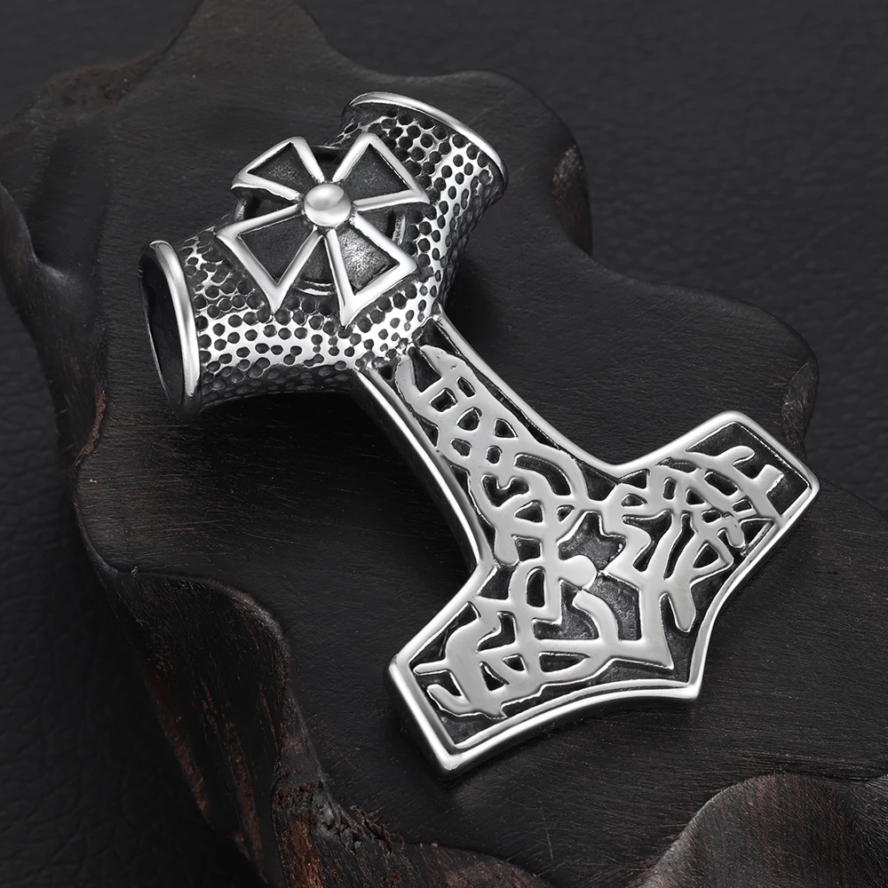 Нержавеющая сталь викингов Тор молоток кулон отверстие 10 мм для ожерелья DIY