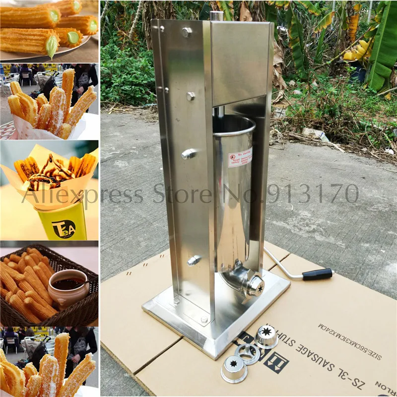 

Manual Churros Machine 5L Commercial Stainless Steel Churro Maker Vertival Type and Horizontal Type