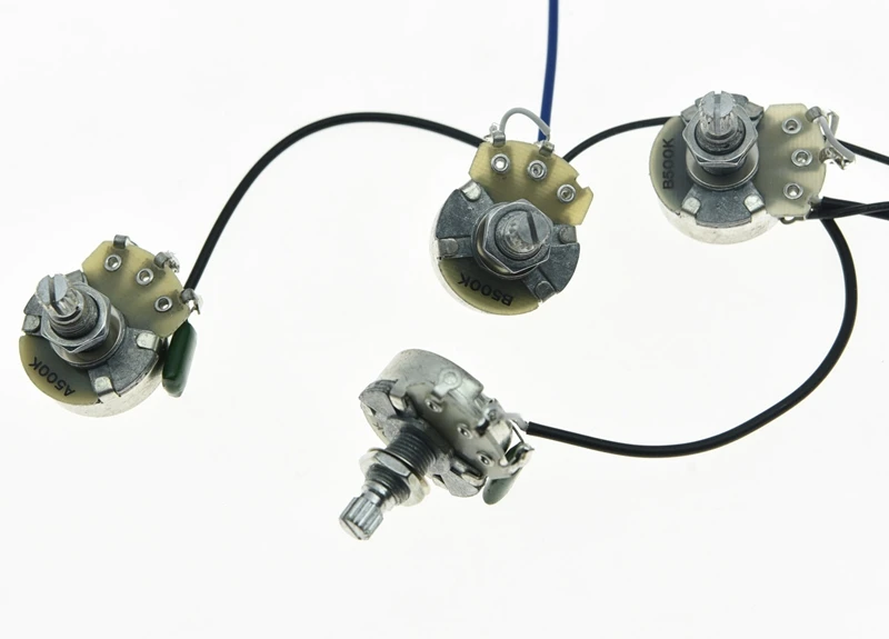 Предварительно проводной жгут проводов KAISH LP Alpha 500K 24 мм Pots 2V2T 3 ходовой