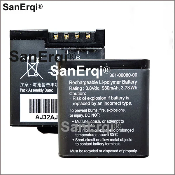 

Li-polymer Battery for Garmin VIRB XE VIRB X VIRB X Compact 361-00080-00 980mah battery