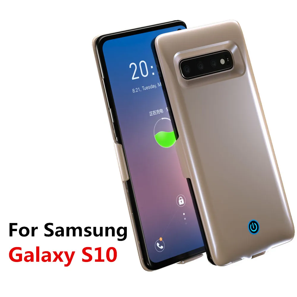 7000 мАч чехол для зарядного устройства для samsung Galaxy S10 Plus чехол для аккумулятора 6000 мАч Внешний внешний аккумулятор чехол для зарядки для samsung S10e - Цвет: Gold for S10