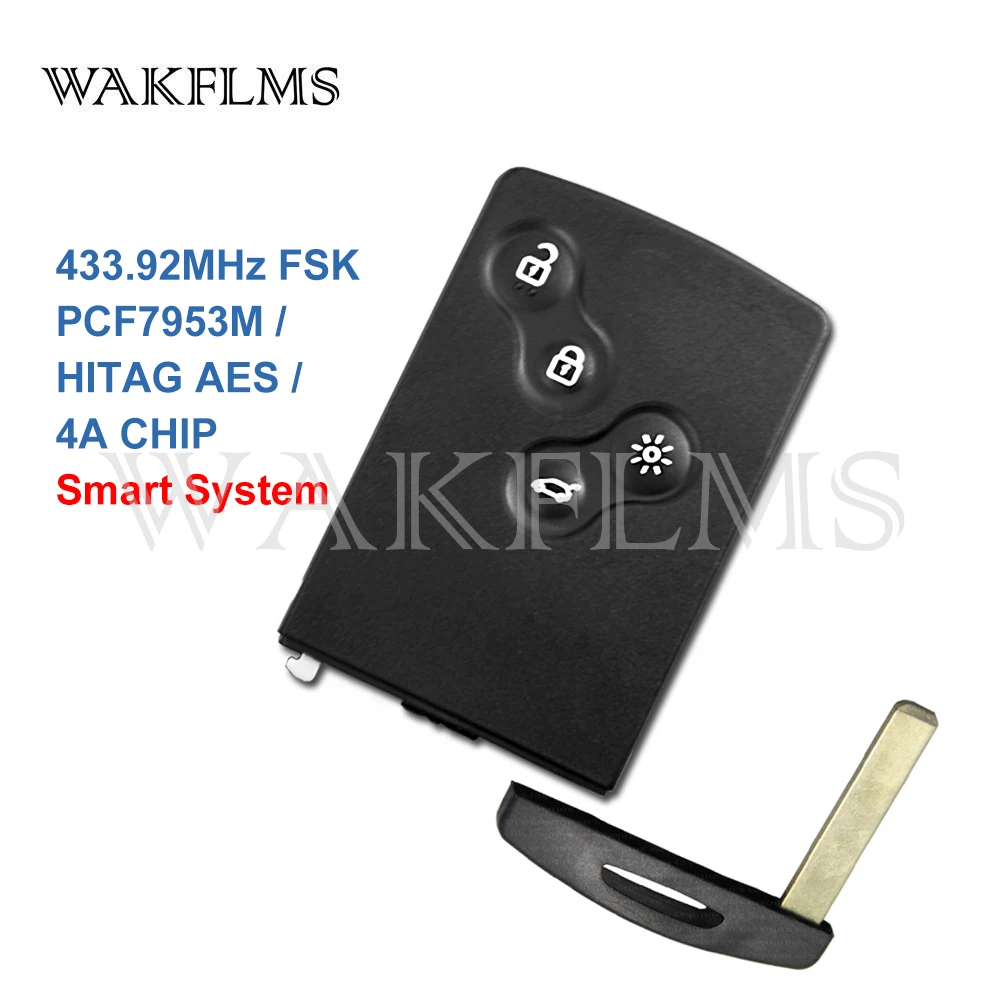 Новый OEM 4 кнопки 433 МГц HITAG AES 4A чип пассивный без ключа Go/enput дистанционного