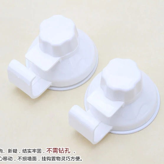 

2PC Hook Rack with Single Suction Cup Kitchen Nut Installation For Washbasin Rack Hanging Sucker Hook Holders Single Robe Hook