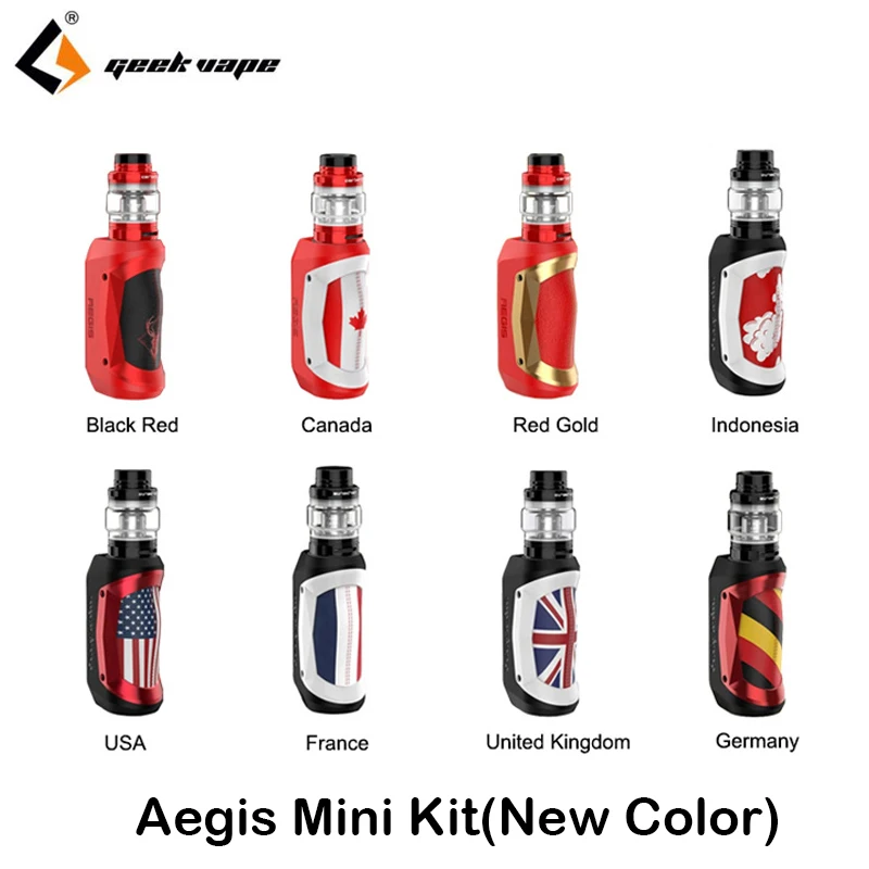Geekvape Aegis Mini Kit Рождественская версия небольшой бокс мод Vape 80 Вт с распылитель
