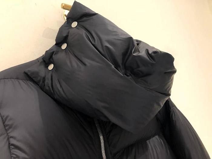 Turtleneck Puffer Jacket Winter Women Down Coat Short Parka Slim Warm White Duck Feather Jackets Plus Size outerwear OKQ030